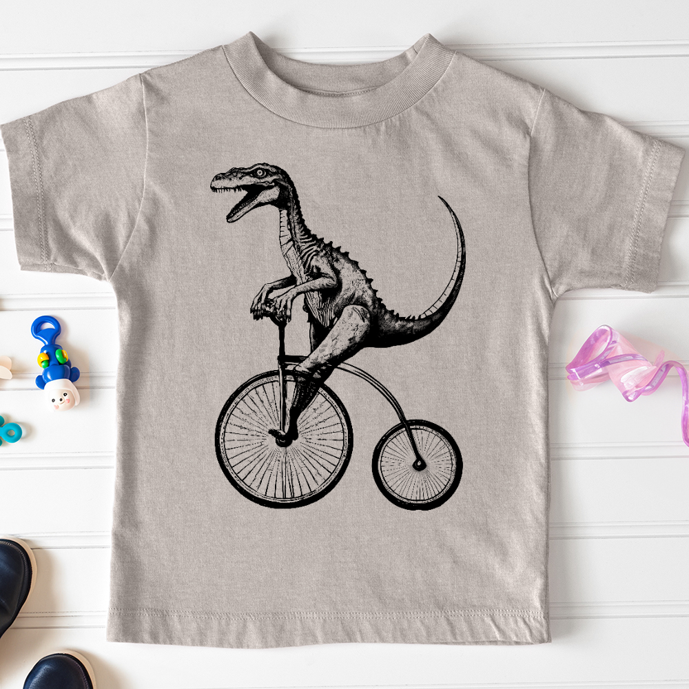 Dinosaur Cyclist Toddler Tee