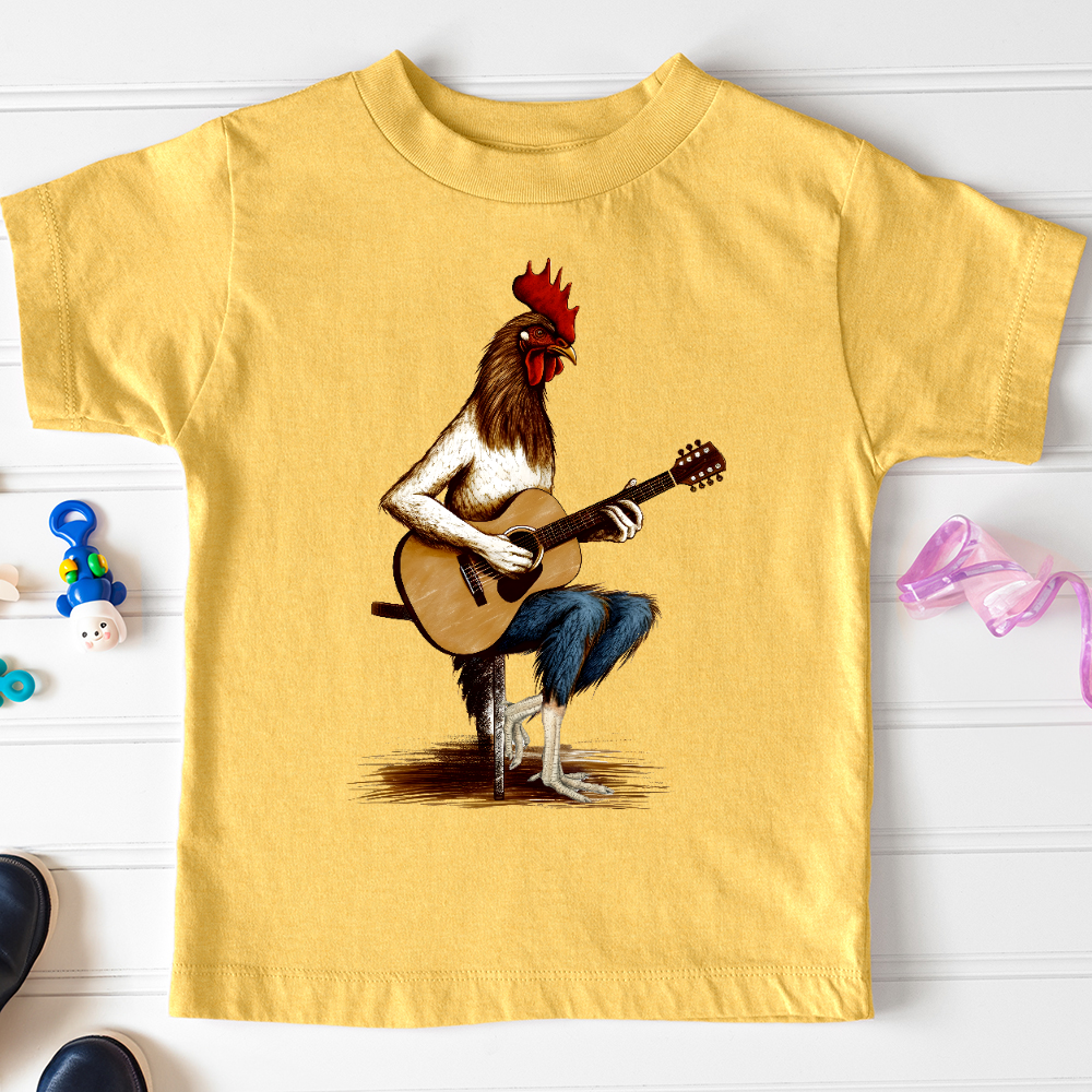 Chicken Guitarist Toddler Tee