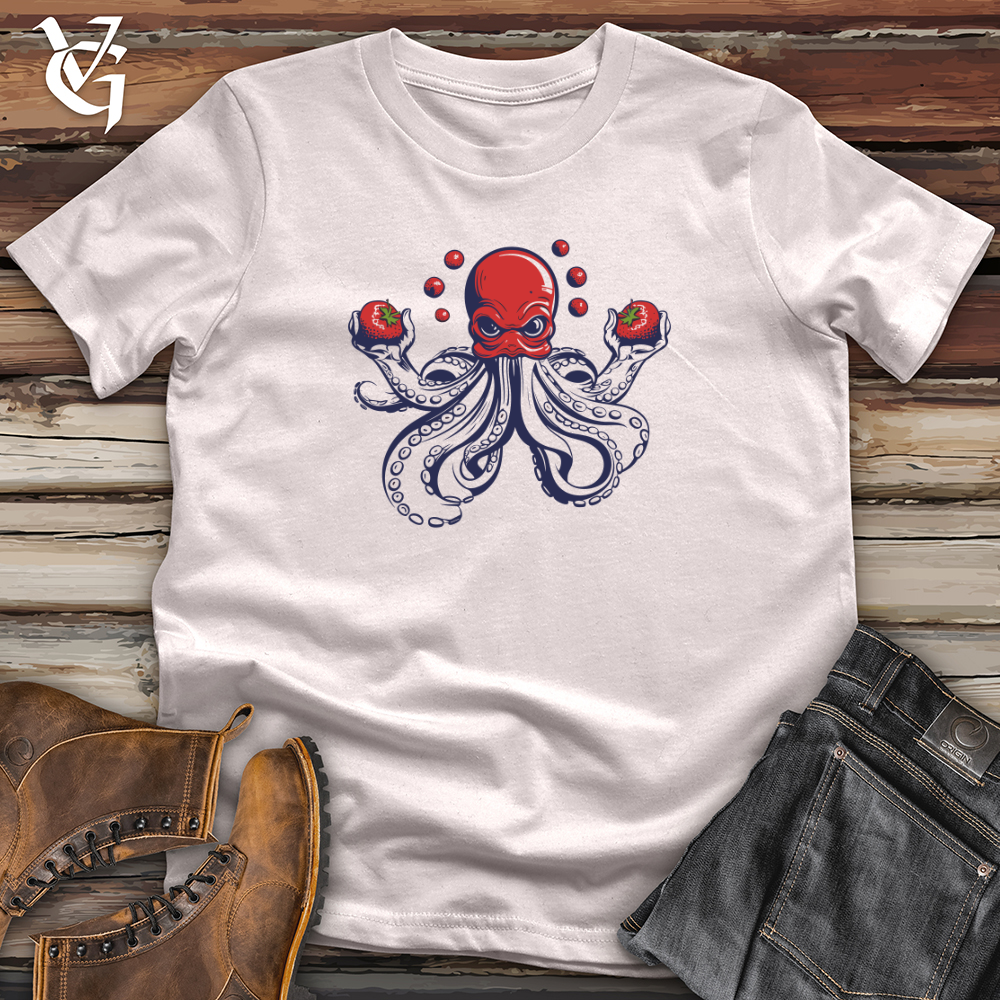Retro Fruit Juggling Octopus Softstyle Tee