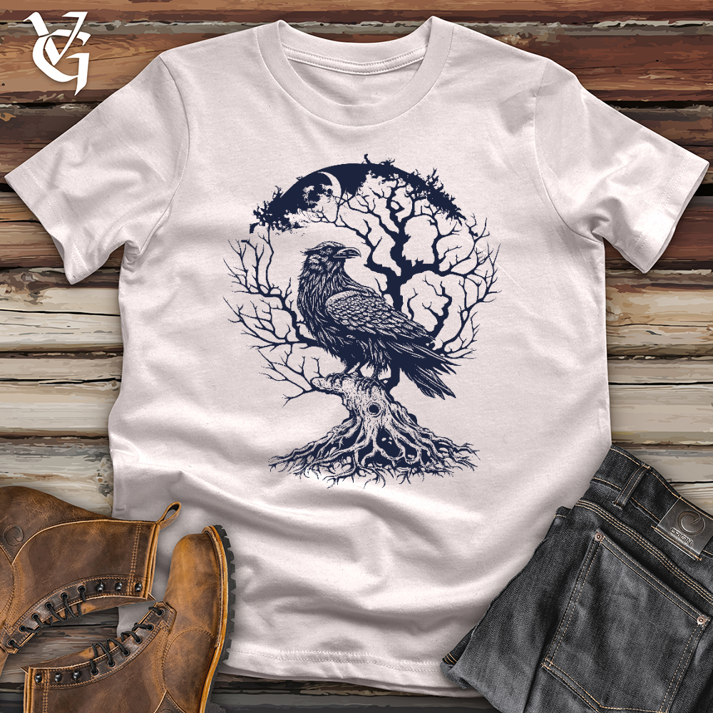 Raven and Old Tree Tattoo Softstyle Tee