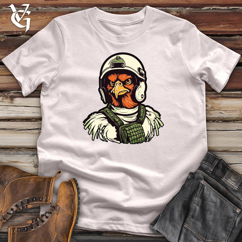 Chicken Soldier Helmet March Softstyle Tee