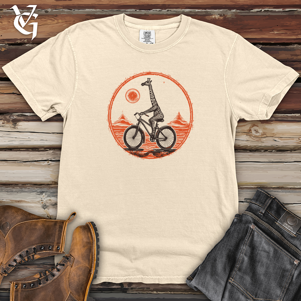 Vintage Cosmic Bicycle Giraffe Heavy Cotton Comfort Colors Tee