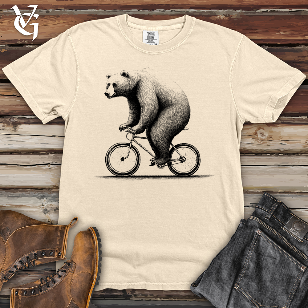 Bear Riding Bike Heavy Cotton Comfort Colors Tee