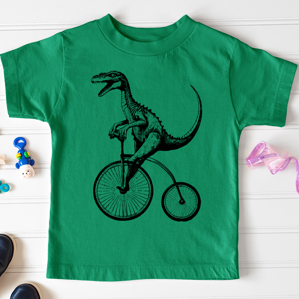 Dinosaur Cyclist Toddler Tee