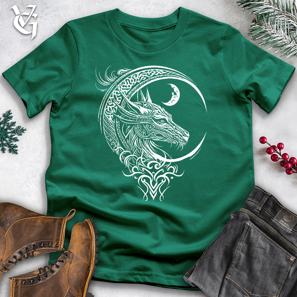 Celtic Dragon and Moon Cotton Tee