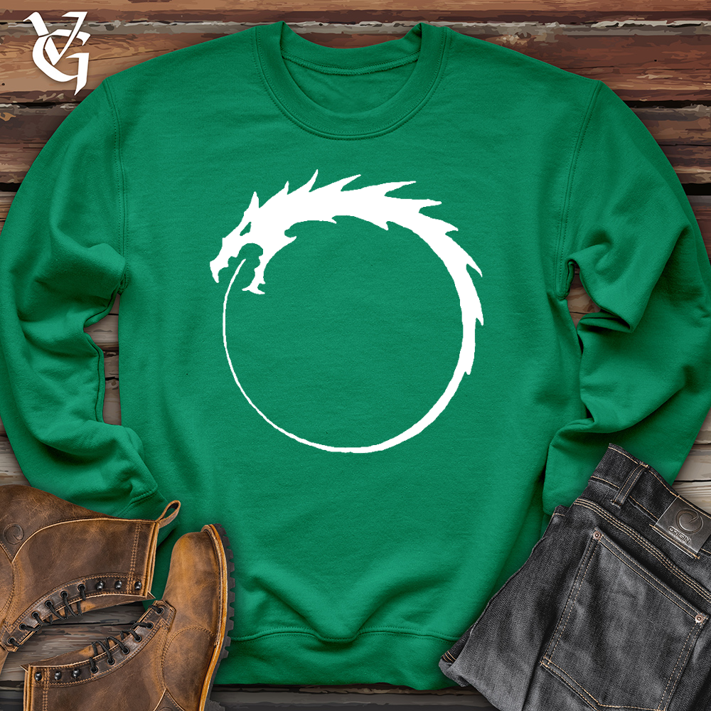 Dragon Circle White Crewneck
