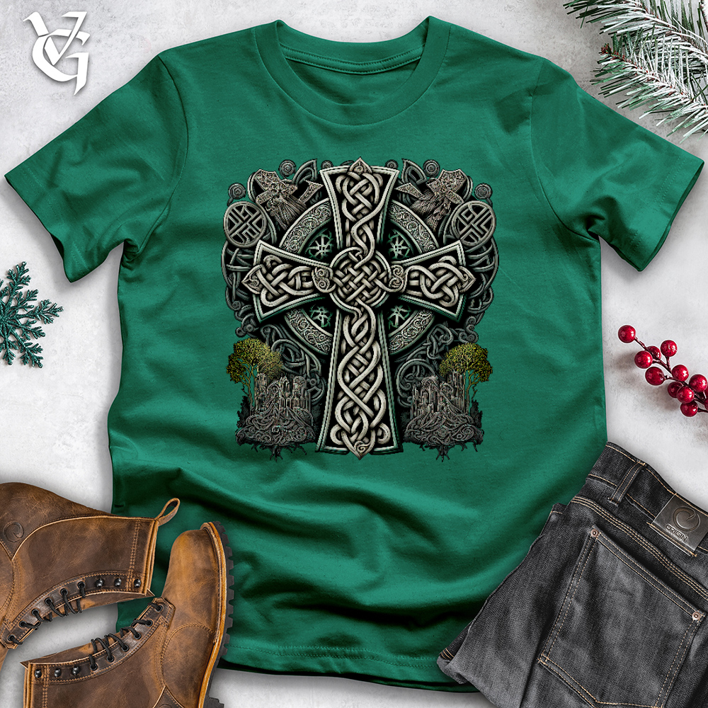 Metallic Celtic Crosses Cotton Tee