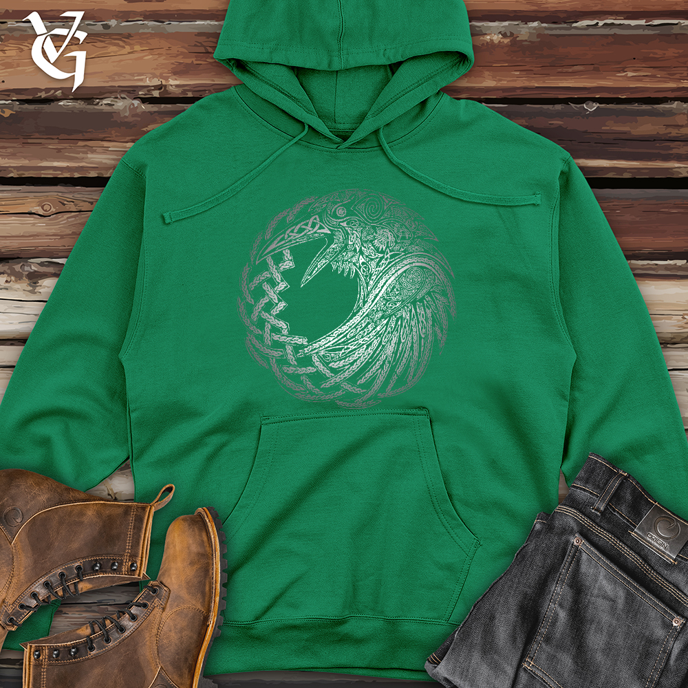 Silver Glass Raven Midweight Hooded Sweatshirt