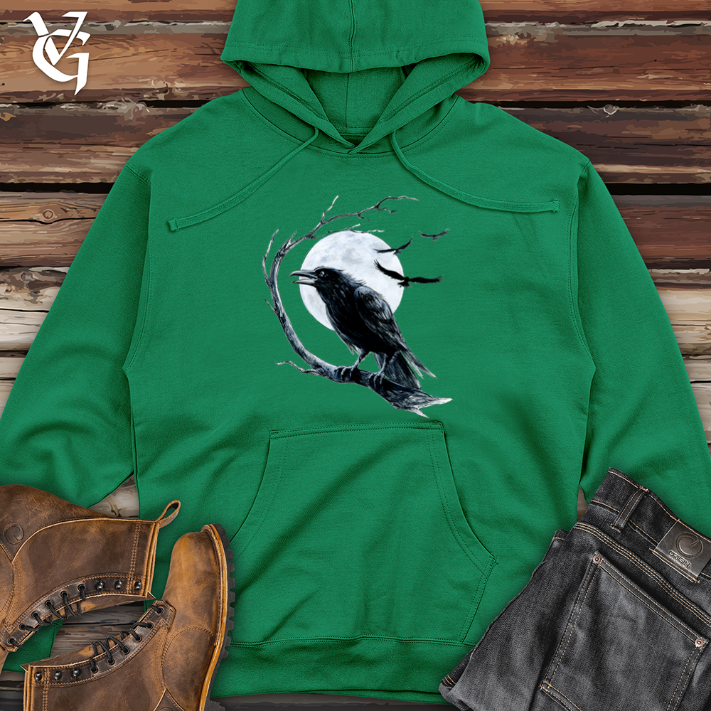 Cold Winter Raven Midweight Hooded Sweatshirt