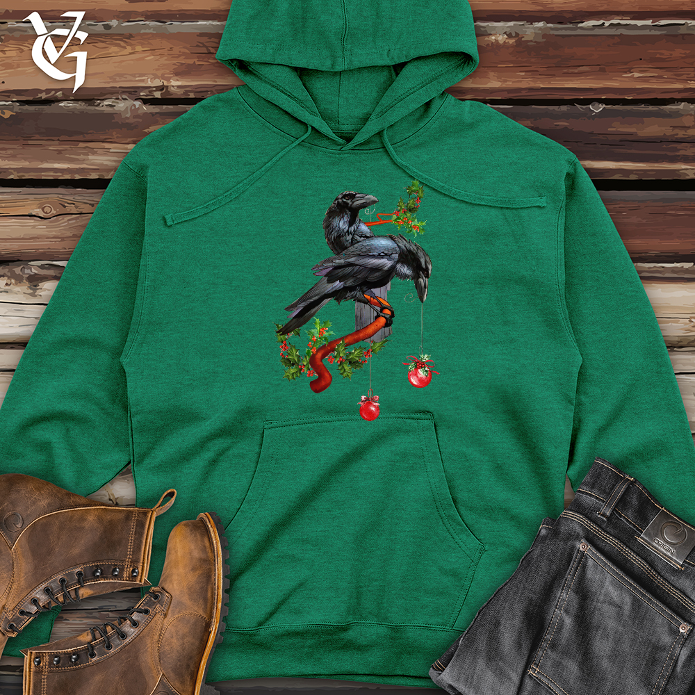 Ravens Dangling Ornaments Midweight Hooded Sweatshirt