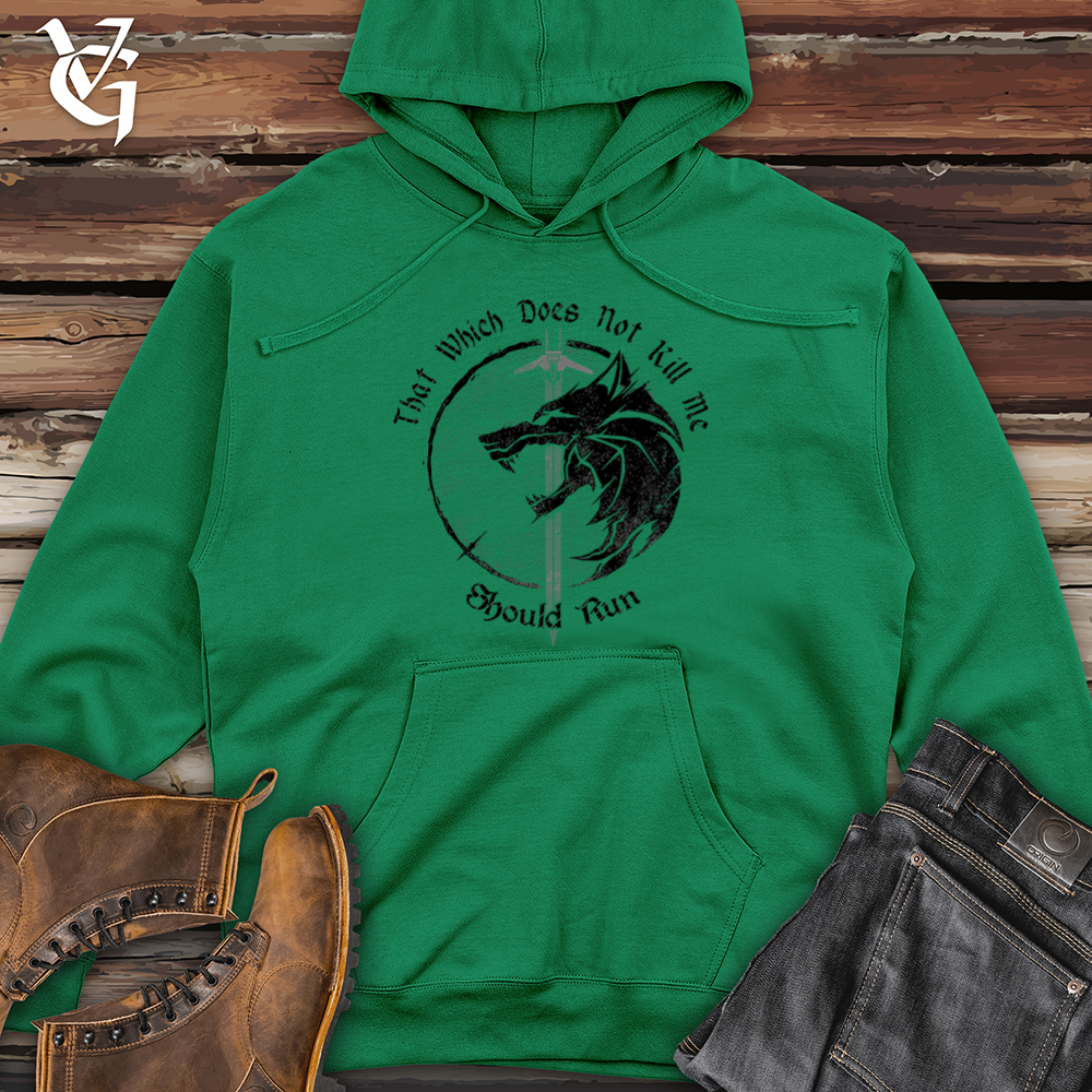 Should Run Wolf  Midweight Hooded Sweatshirt