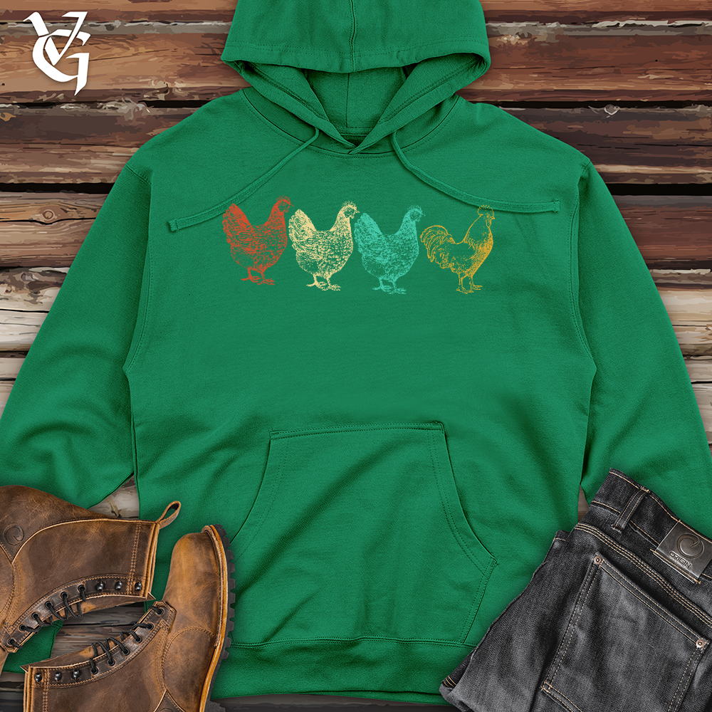 Chicken Scene Midweight Hooded Sweatshirt