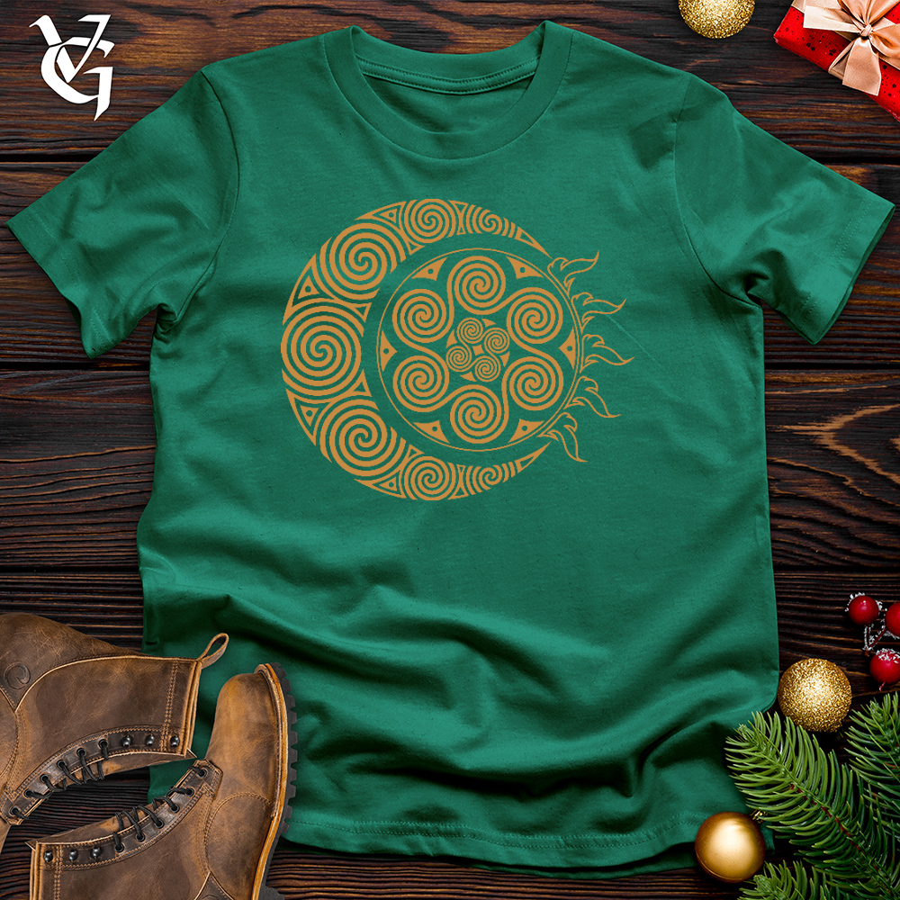 Spiral Celtic Moon 01 Cotton Tee
