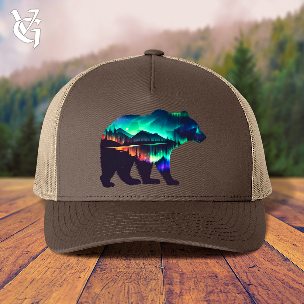 Northern Lights Bear Trucker Cap