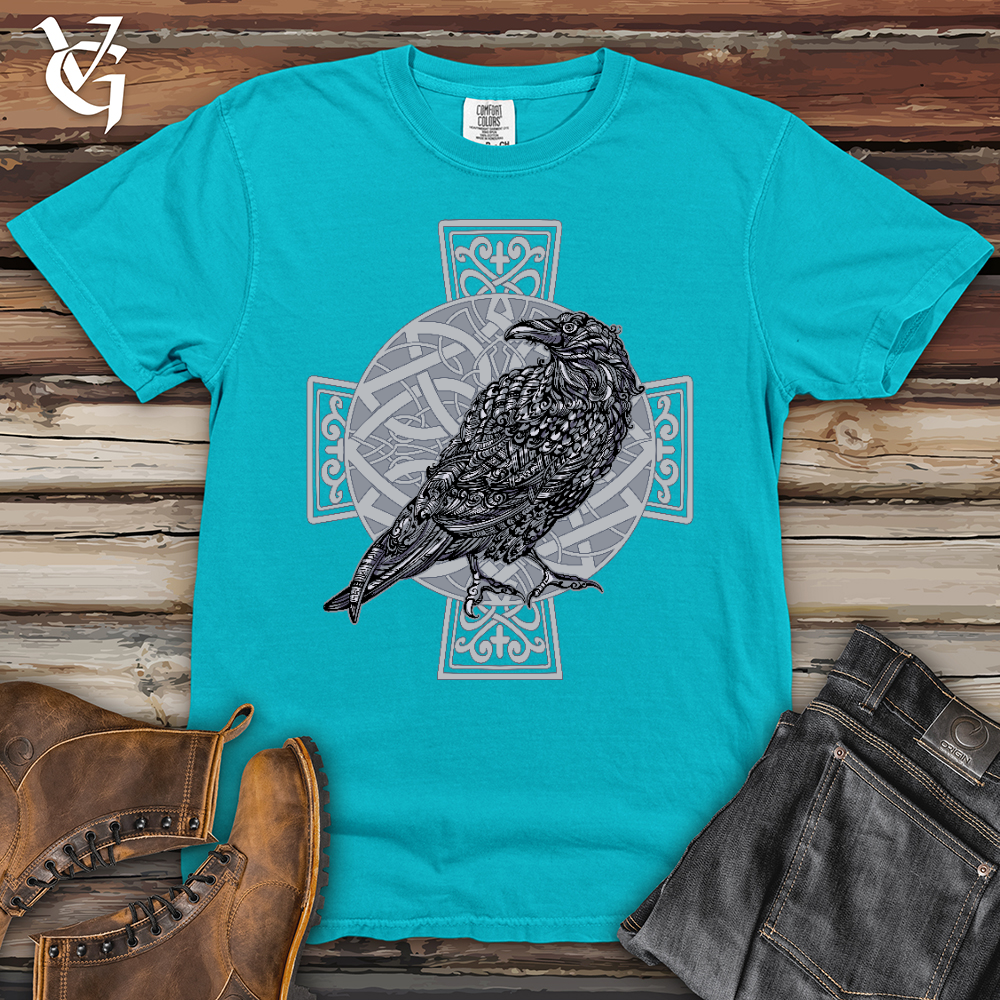 Celtic Cross Raven Heavy Cotton Comfort Colors Tee