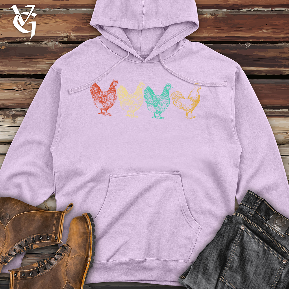 Chicken Scene Midweight Hooded Sweatshirt