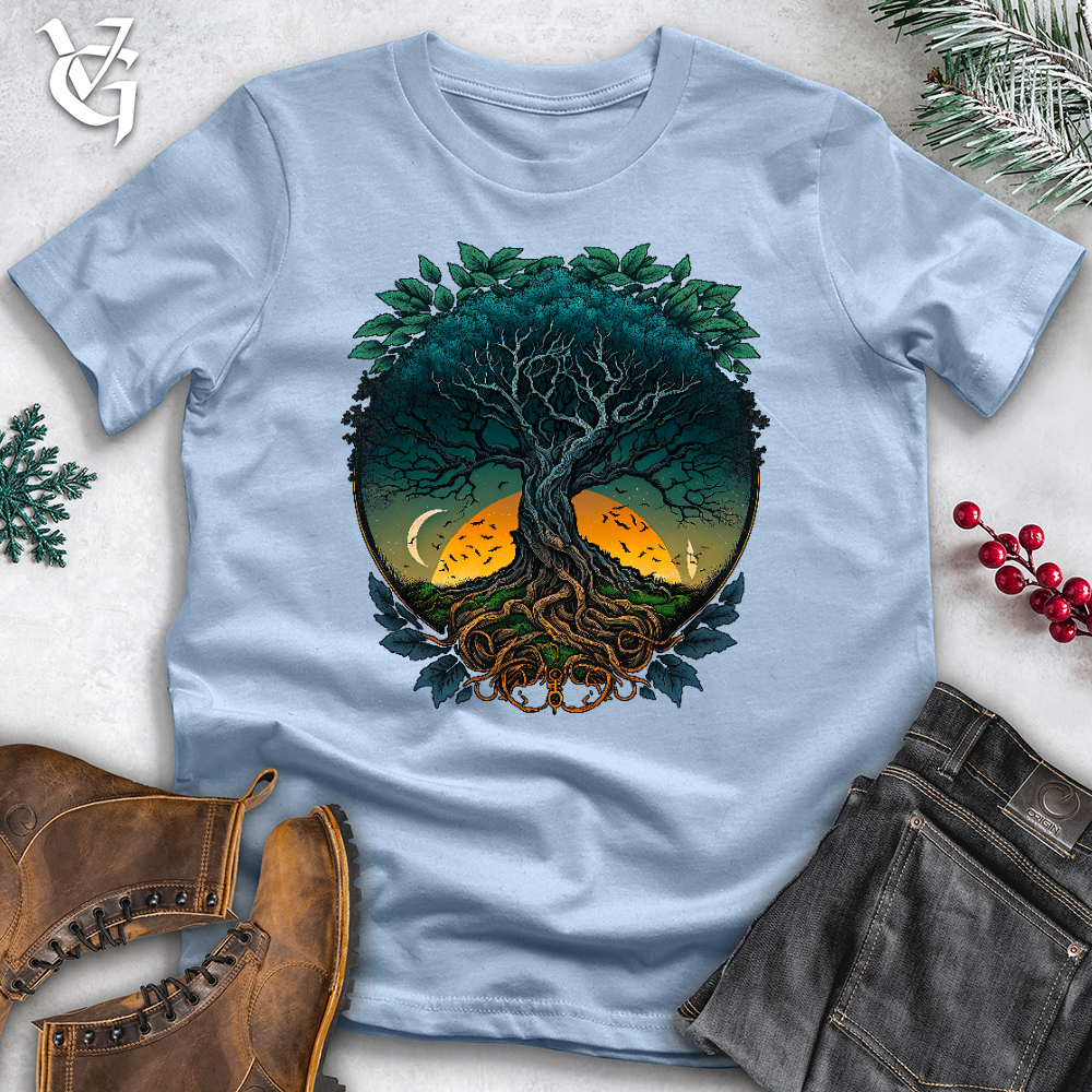 Sunset Yggdrasil Tree Cotton Tee