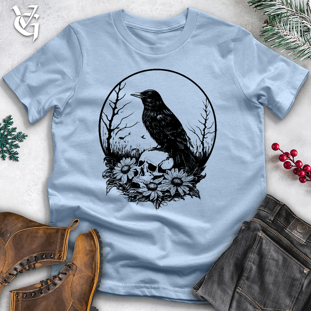 Sunflower Graveyard Raven Cotton Tee