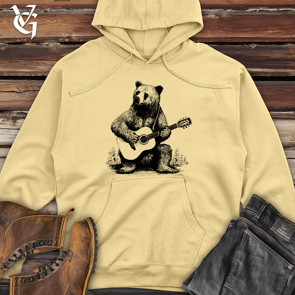 Bear Guitarist Midweight Hooded Sweatshirt