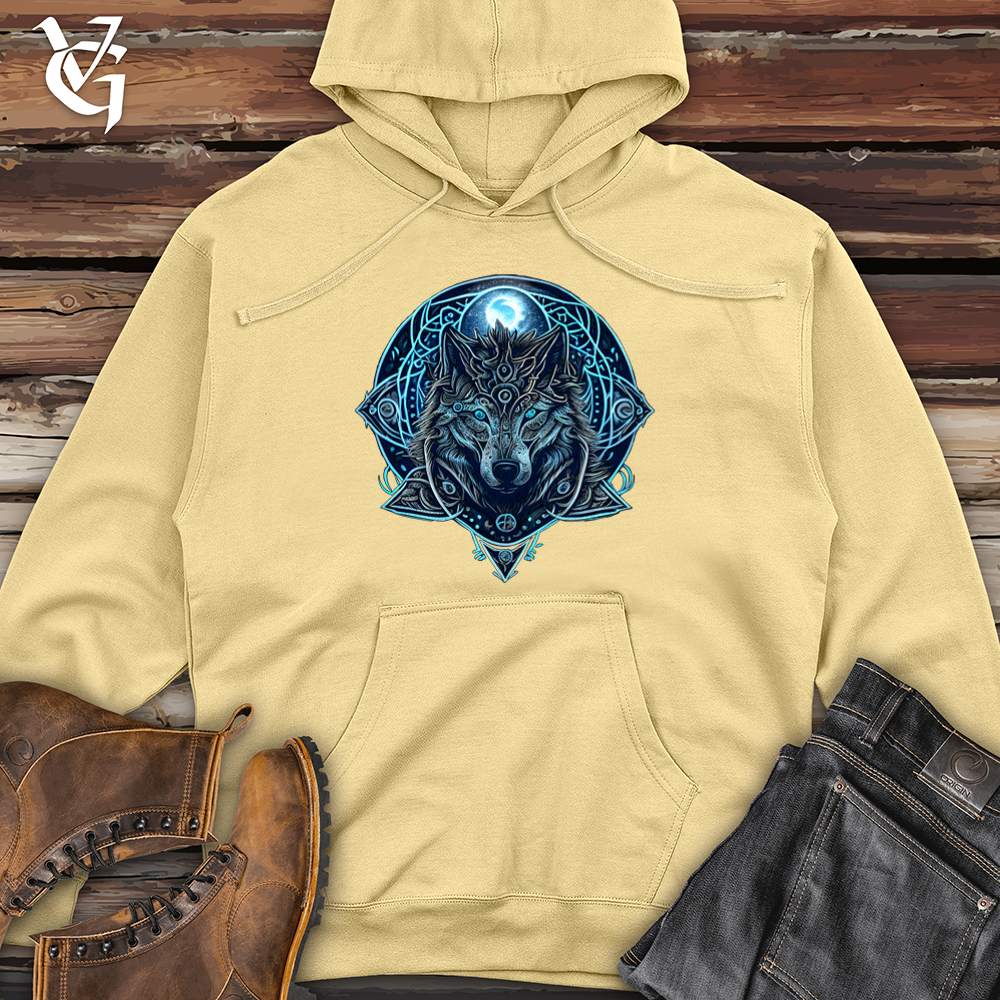 Celtic Fenrir Wolf Midweight Hooded Sweatshirt