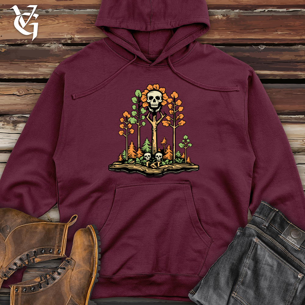 Vibrant Skeletal Grove Midweight Hooded Sweatshirt