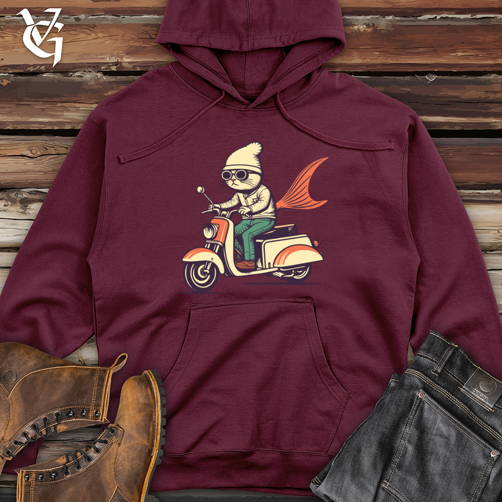 Cat Fish Scooter Adventure Midweight Hooded Sweatshirt