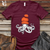 Octopus Orange Beanie V-Neck Tee