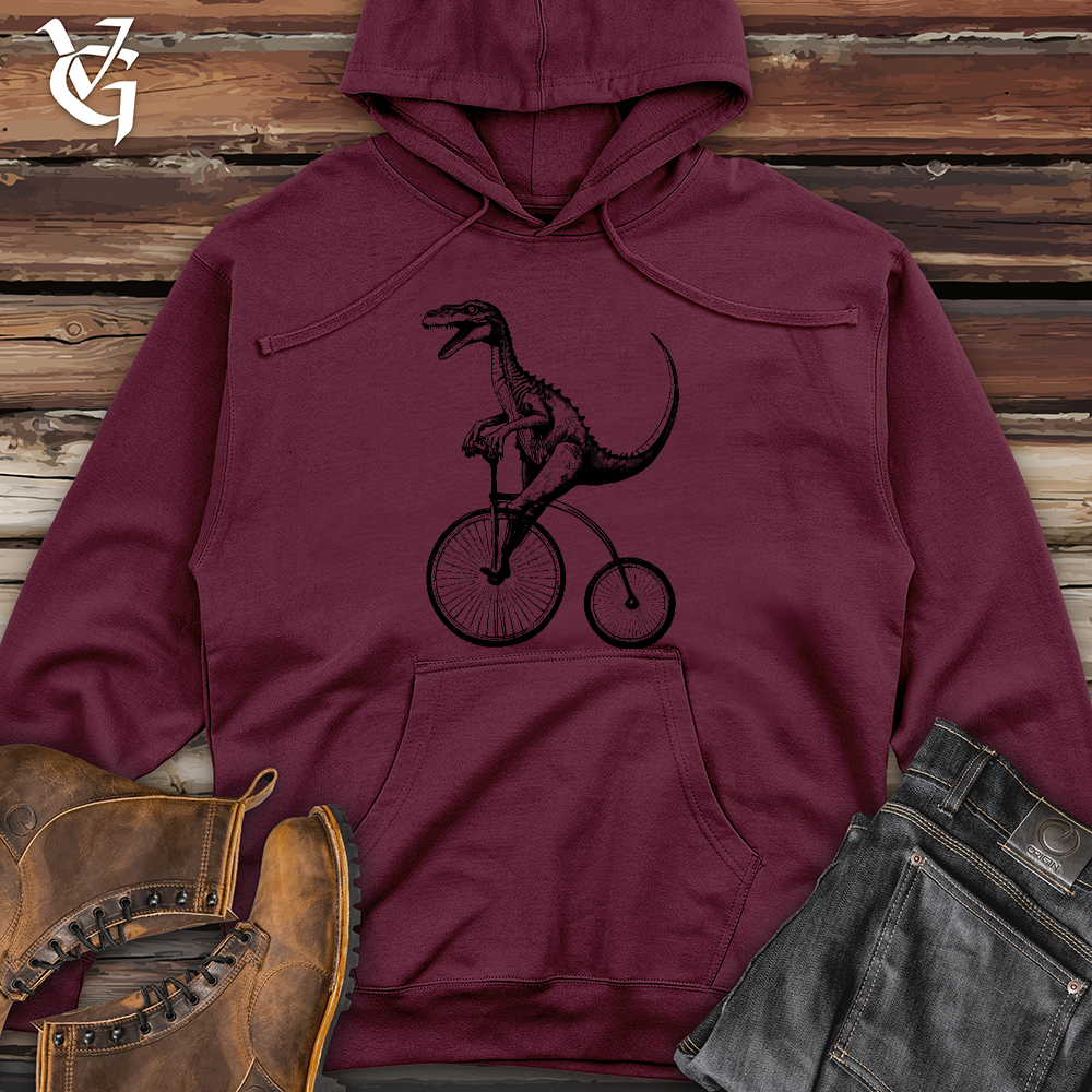 Dinosaur Cyclist Midweight Hooded Sweatshirt