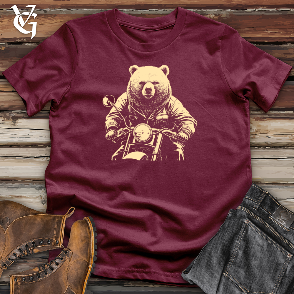 Policeman Bear on Motorcycle Patrol Softstyle Tee