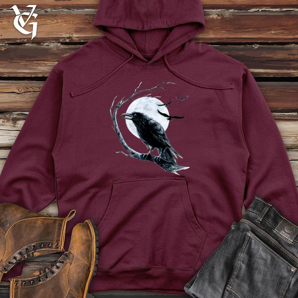 Cold Winter Raven Midweight Hooded Sweatshirt