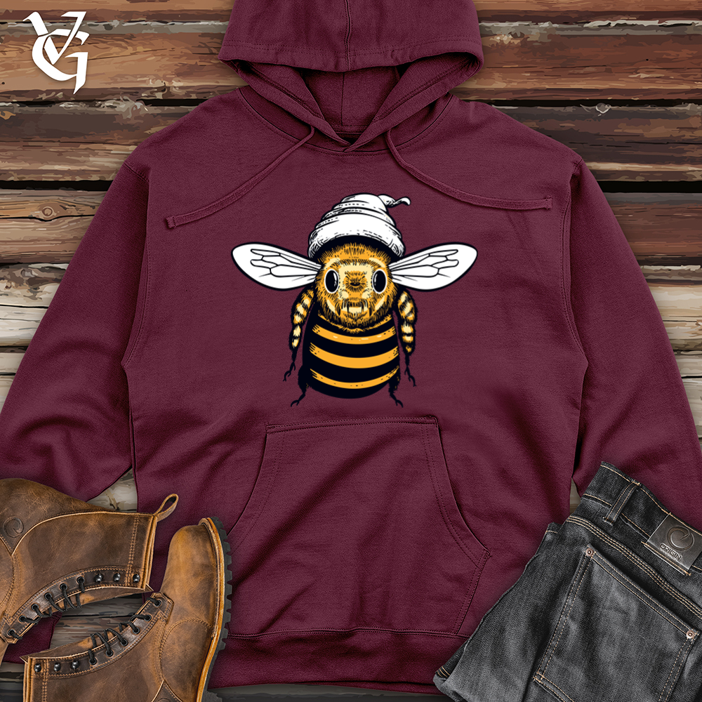 Bee in a Beanie Midweight Hooded Sweatshirt