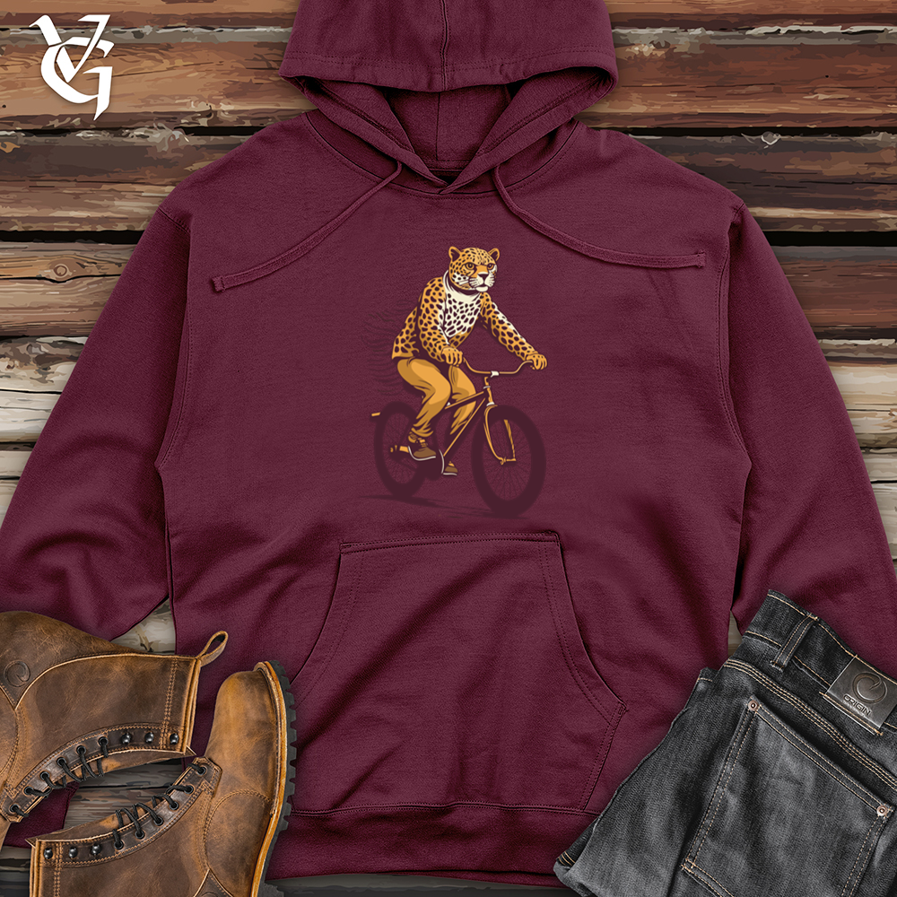 Cheetah Bicycle Chase Midweight Hooded Sweatshirt