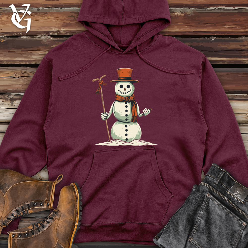Vintage Snowman Charm 01 Midweight Hooded