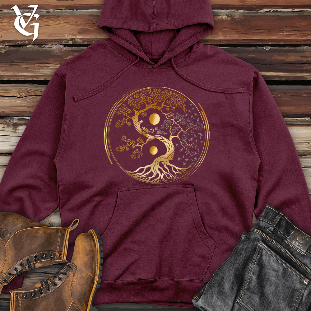 Tree of Life Yin Yang Midweight Hooded Sweatshirt