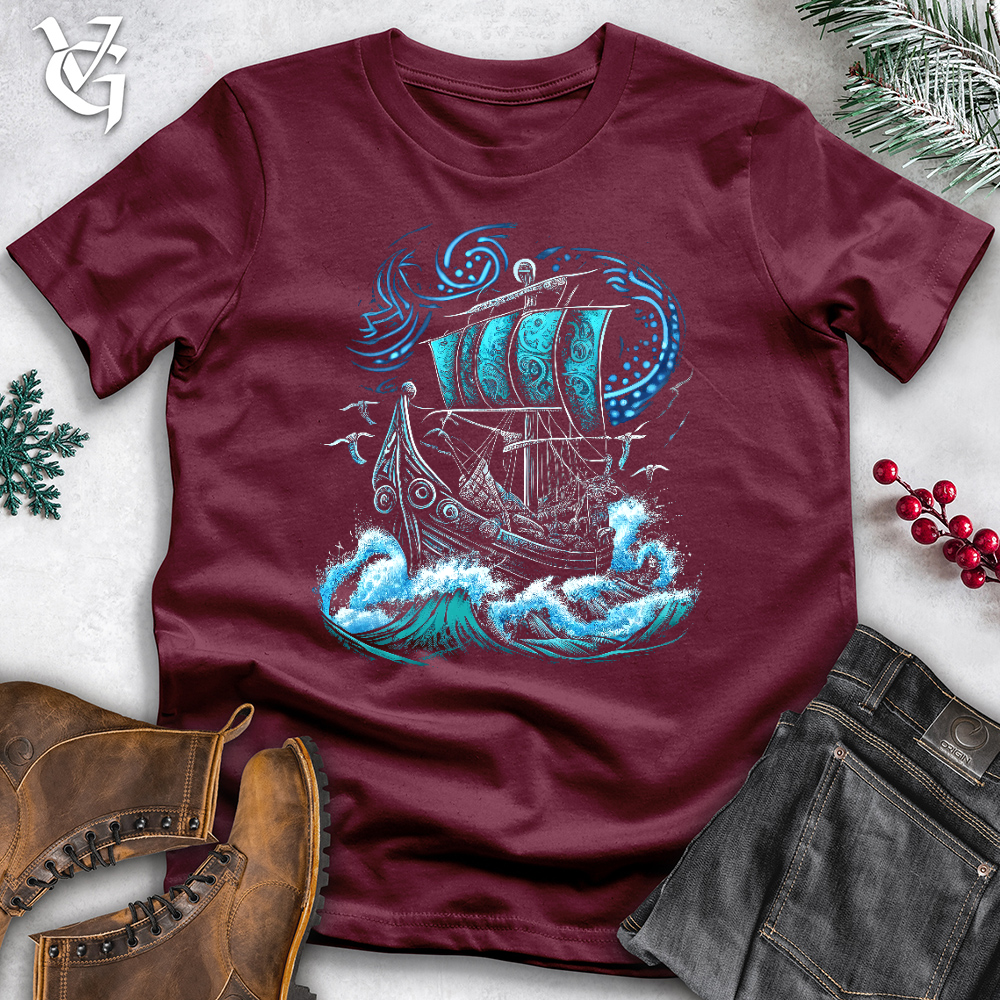 Viking Warrior Ship Cotton Tee