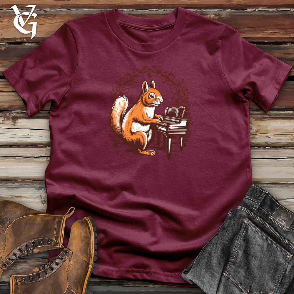 Retro Piano Squirrel 01 Softstyle Tee