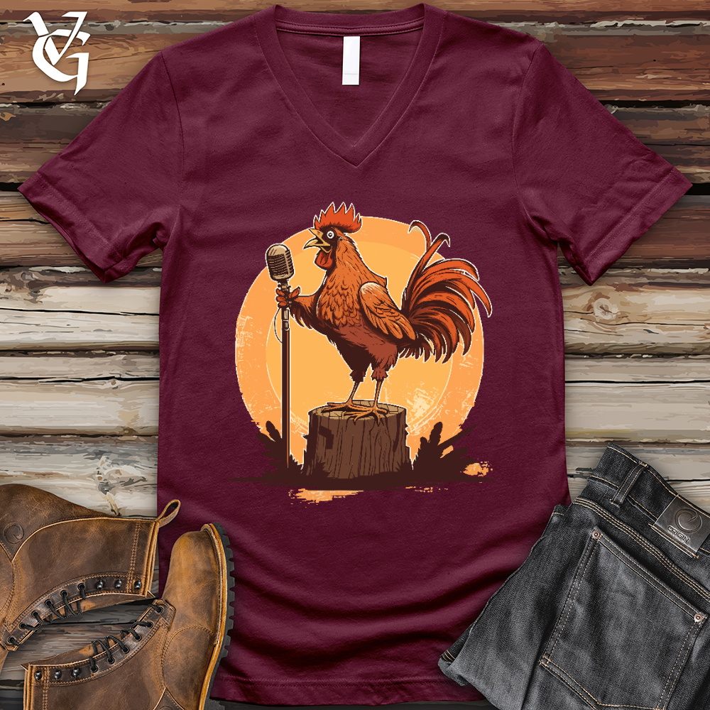 Chicken Rockstar V-Neck Tee