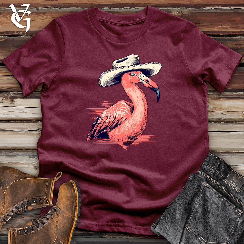 Flamingo Tropical Trek Cowboy Cap Softstyle Tee