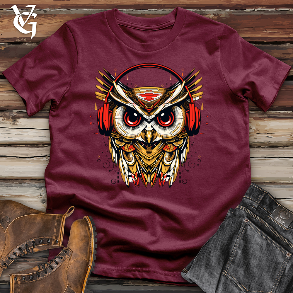 Retro Groove Owl DJ Softstyle Tee