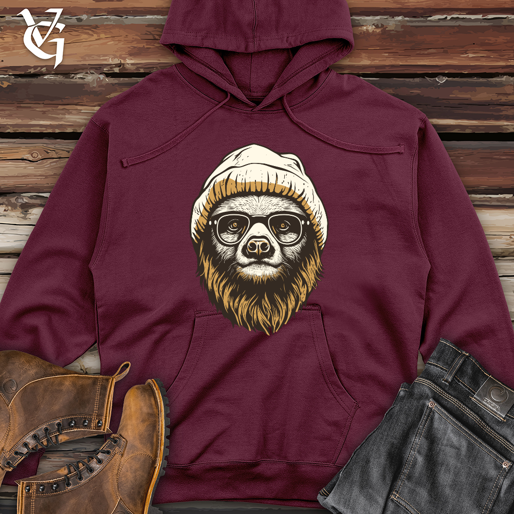 Chill Bean Sloth Midweight Hooded Sweatshirt