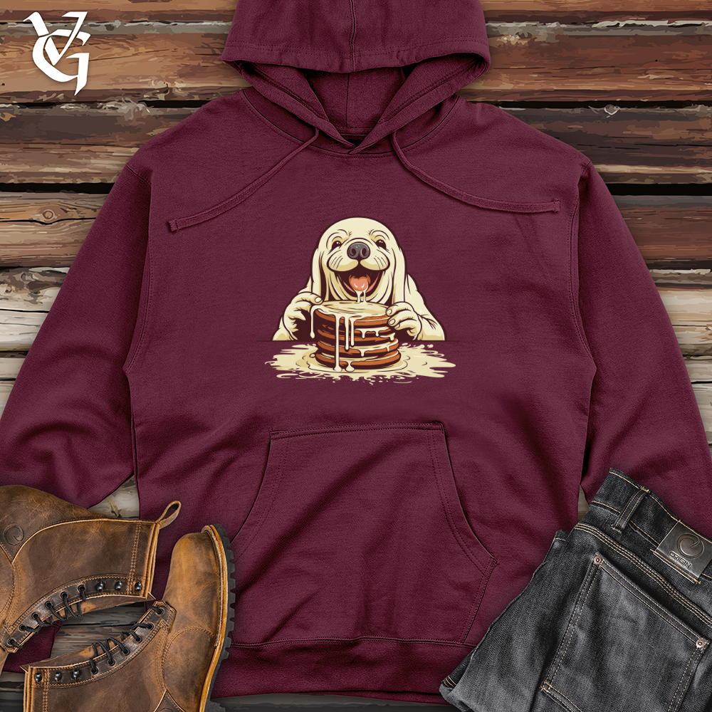 Happy Pancake Walrus Midweight Hooded Sweatshirt