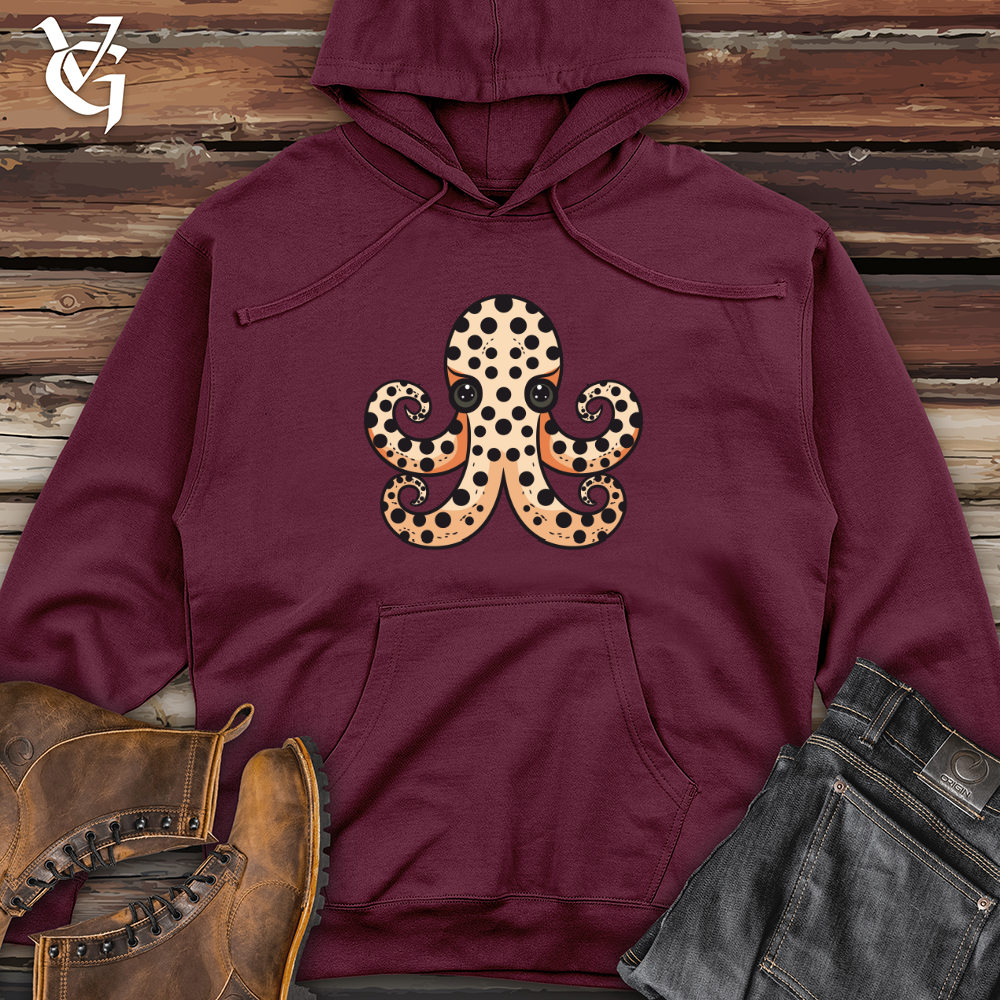 Polka Dot Octopus Midweight Hooded Sweatshirt
