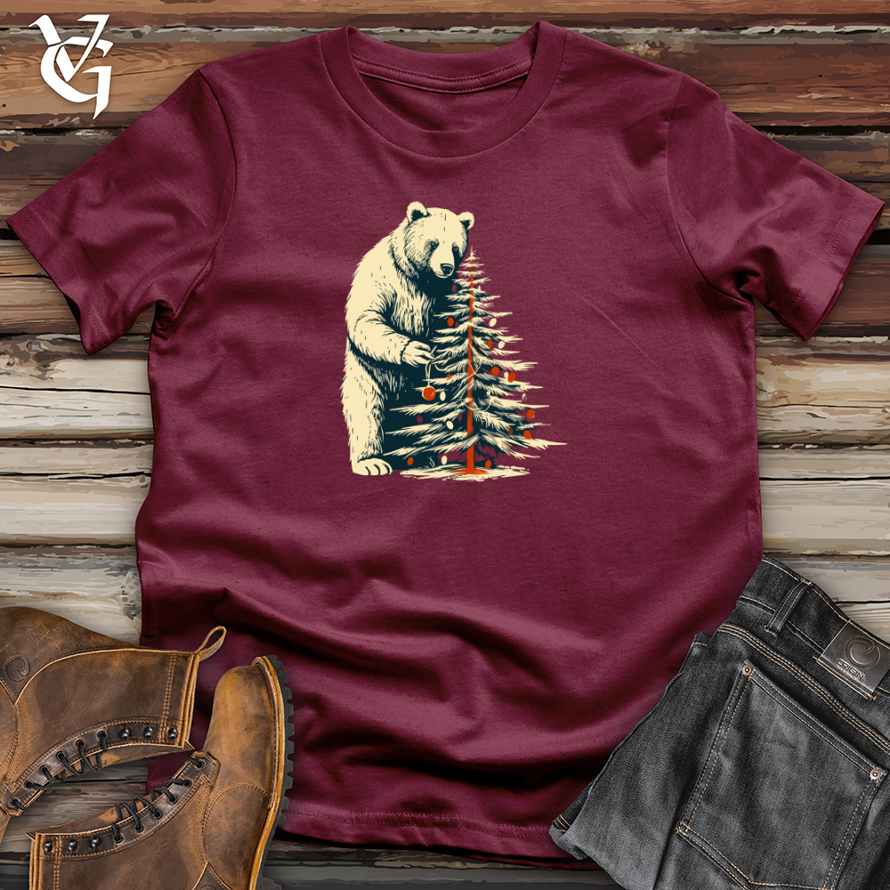 Retro Tree Trimming Bear Softstyle Tee