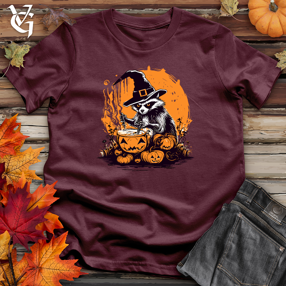 Cauldron Stirring Raccoon Cotton Tee