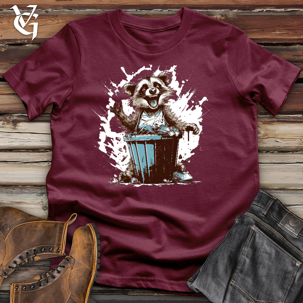 Raccoon Trash Party Cotton Tee