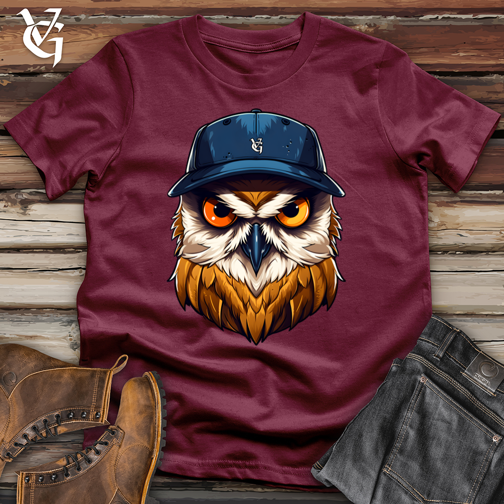Viking Goods owl wearing a baseball cap Softstyle Tee Military Green / L