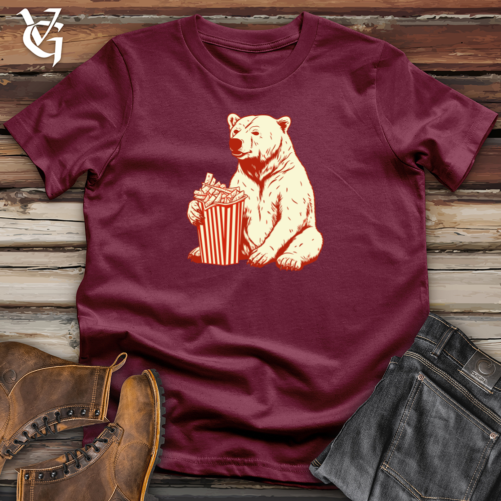 Retro Fry Loving Bear 01 Softstyle Tee