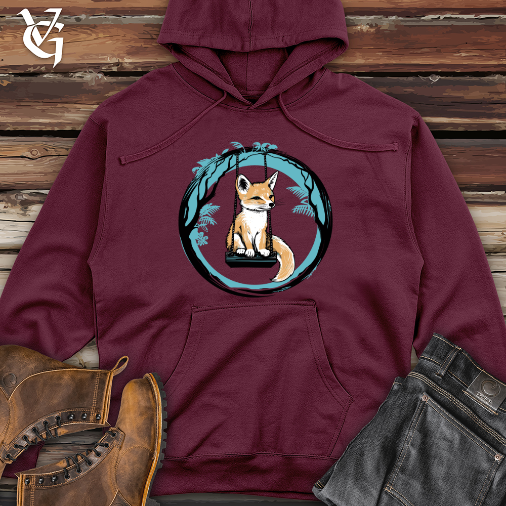 Swinging Fox Tale Midweight Hooded Sweatshirt
