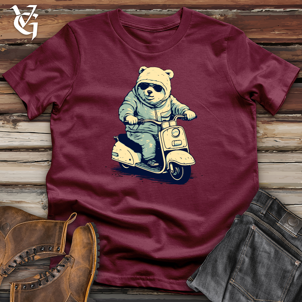 Retro Scooting Bear Softstyle Tee