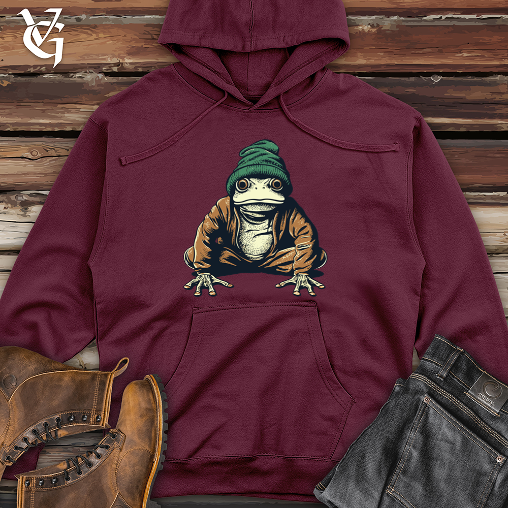 Slouchy Beanie Frog Midweight Hooded Sweatshirt